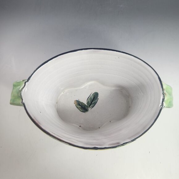 Posey Bacopoulos Vase Planter Studio Pottery OOAK Signed Yellow Floral Rustic - Picture 5 of 7